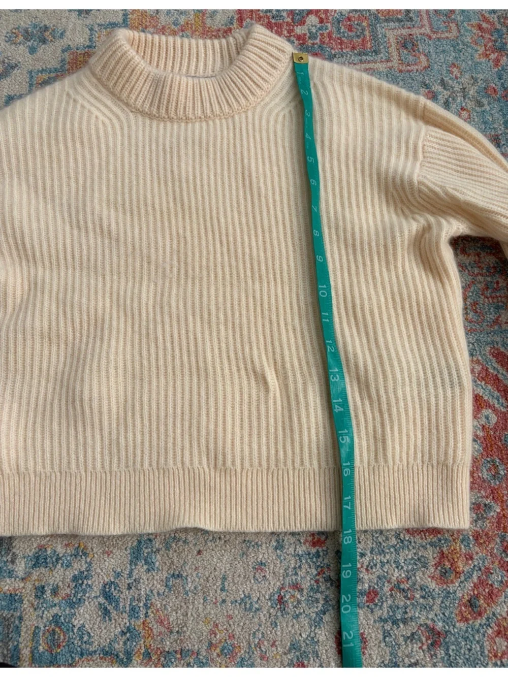 J.Crew 100% cashmere chunky knit ribbed crewneck sweater